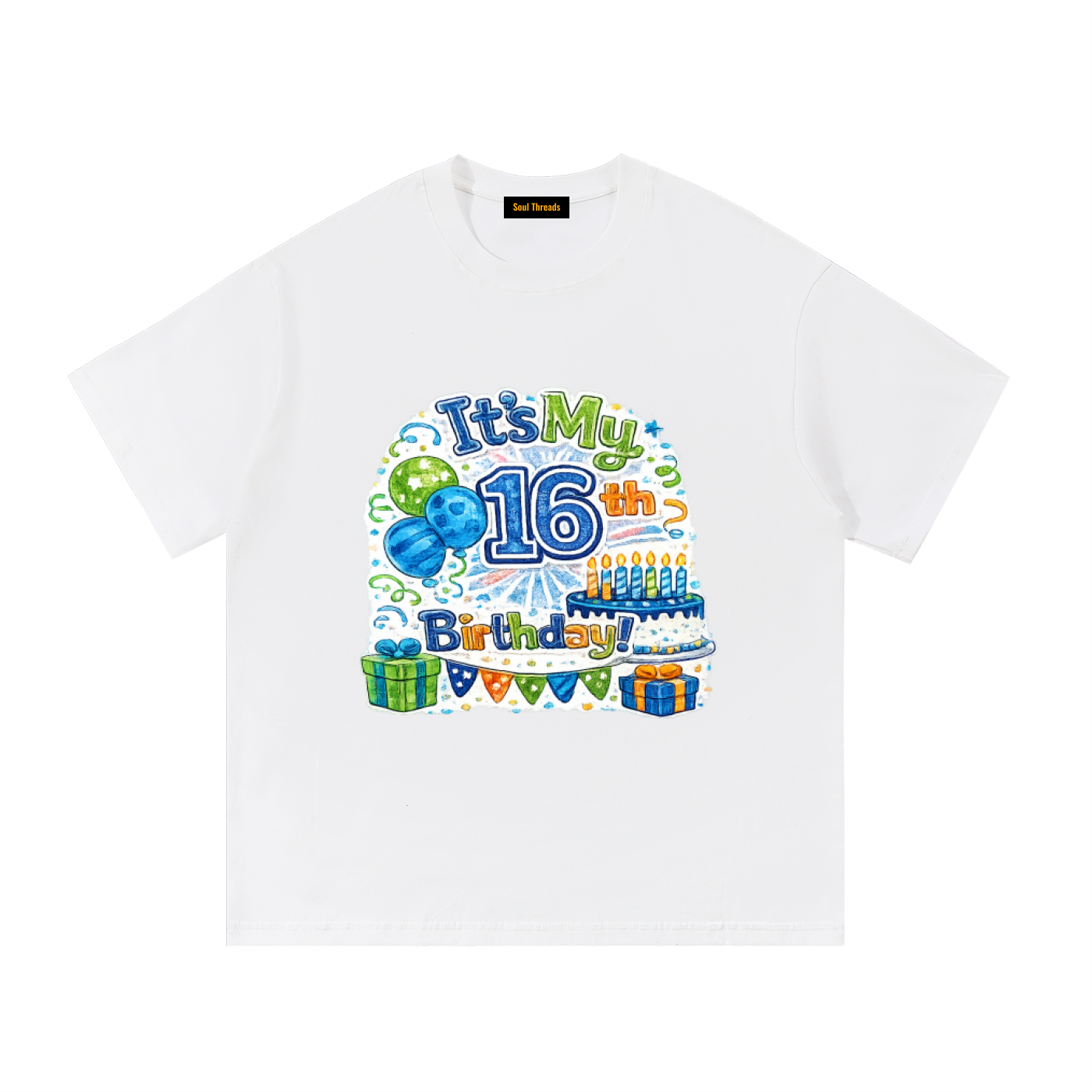 Young Mens 16th Birthday T-Shirt