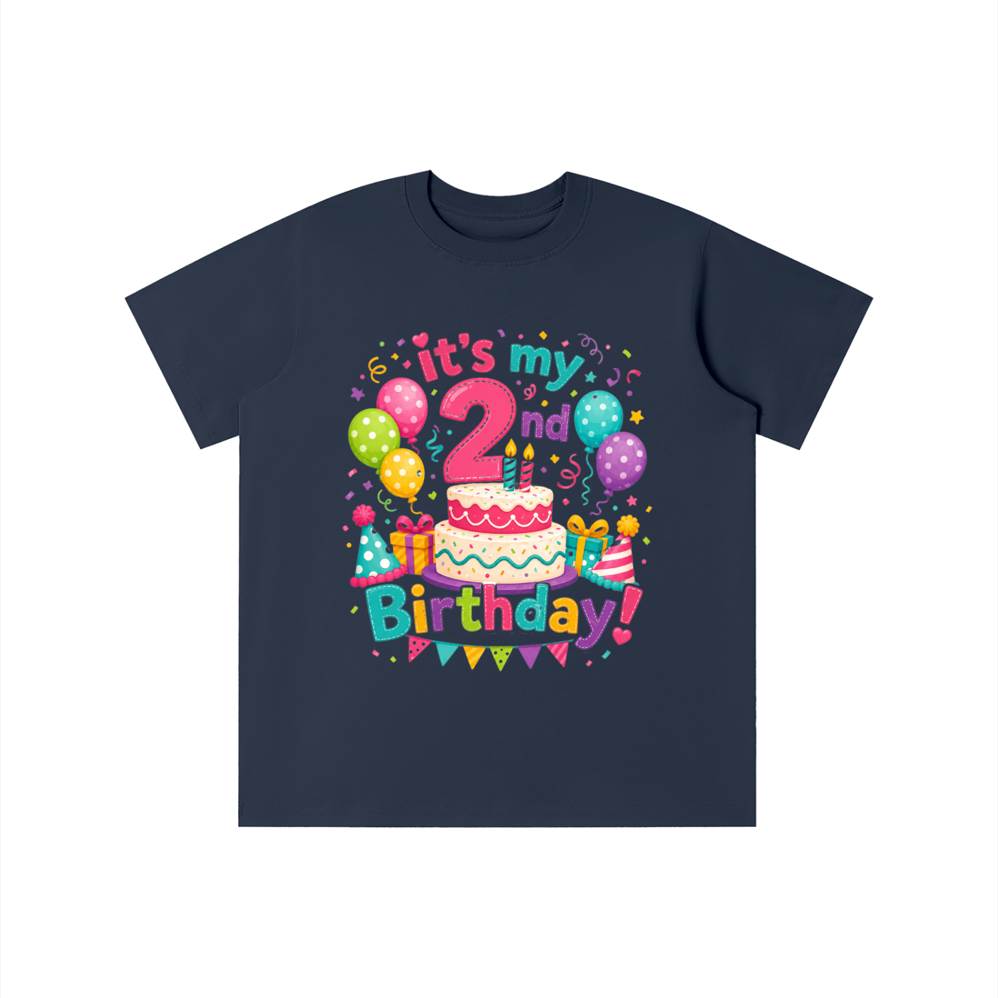 Camiseta de 2º cumpleaños para niña