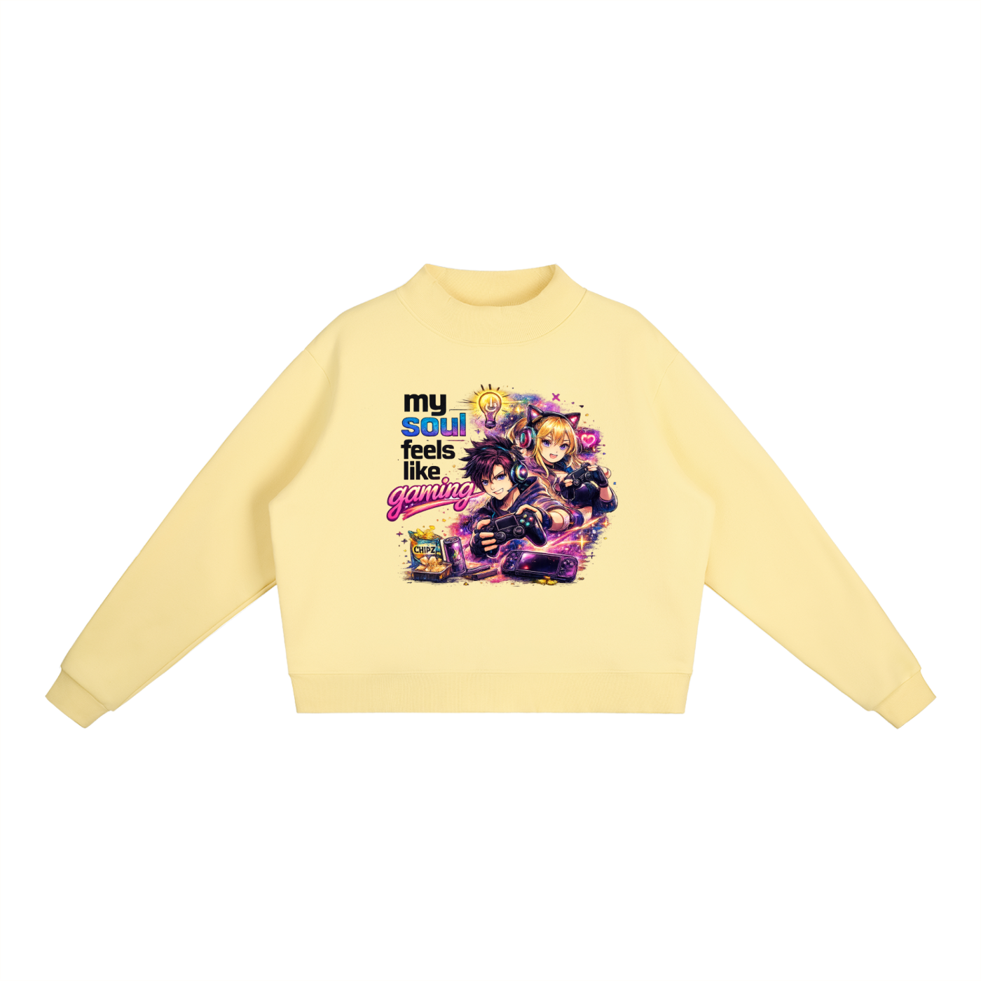 Gaming Fleece Mock-Neck Sweatshirt