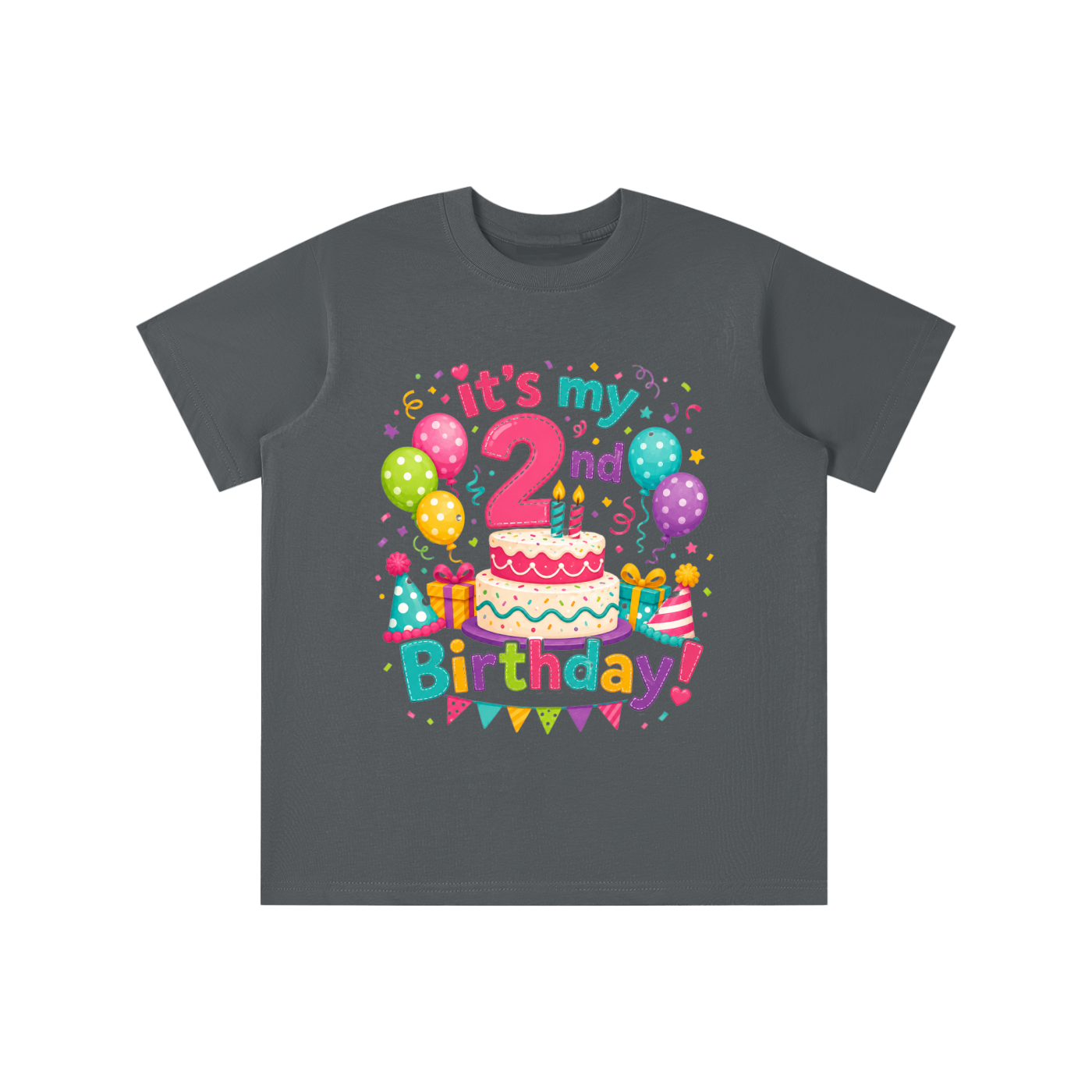 Camiseta de 2º cumpleaños para niña