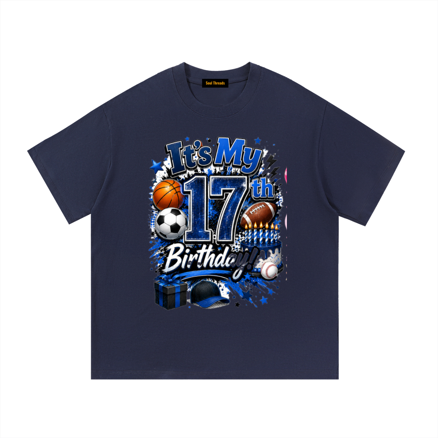 Young Mens 17th BIrthday T-Shirt