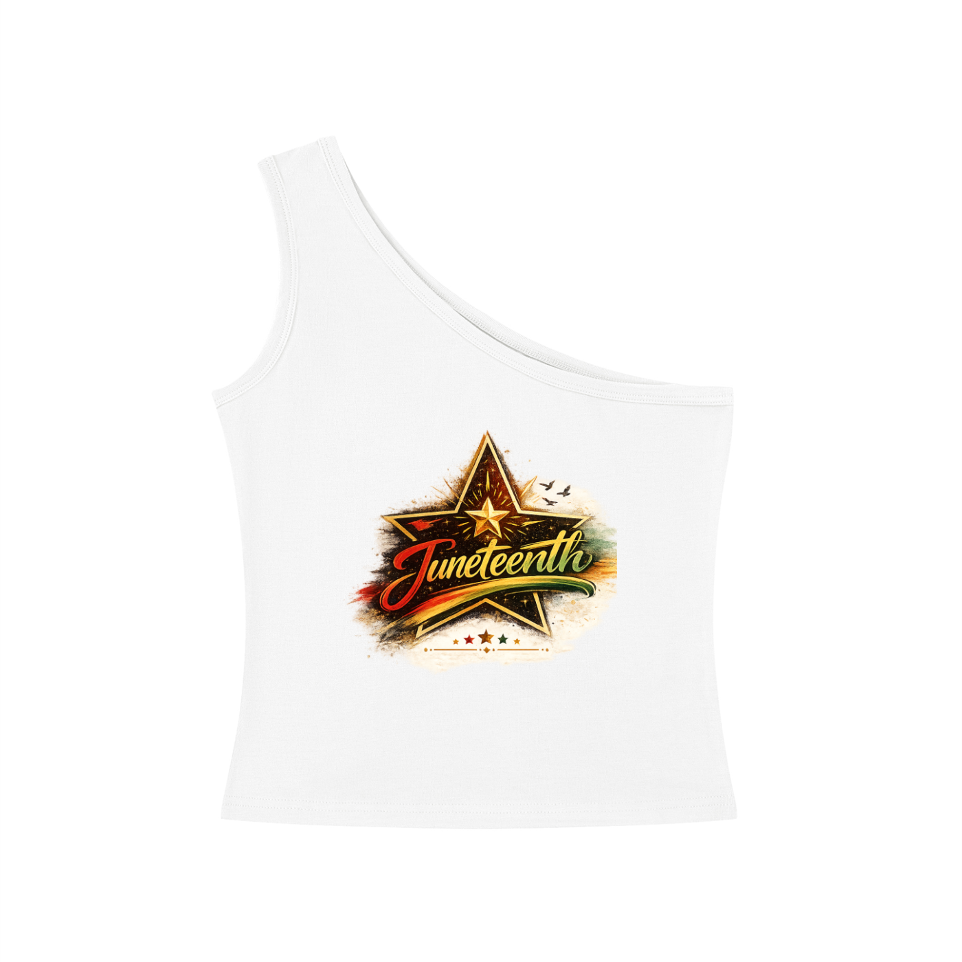 Women's One-Shoulder JuneteenthT-Shirt