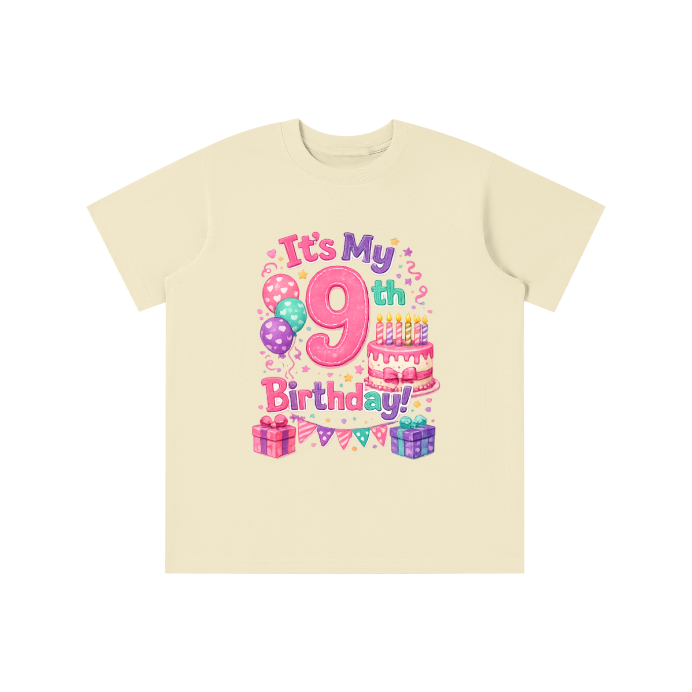 Girls 9th Birthday T-shirt