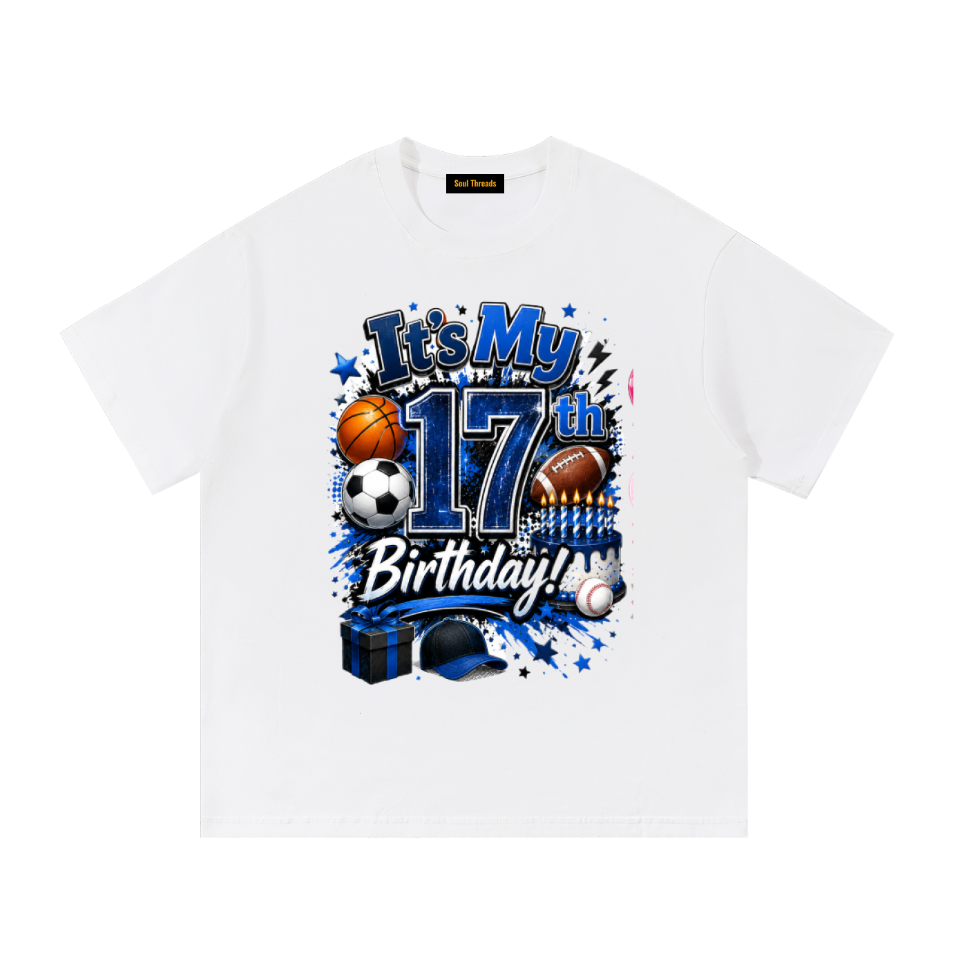 Young Mens 17th BIrthday T-Shirt