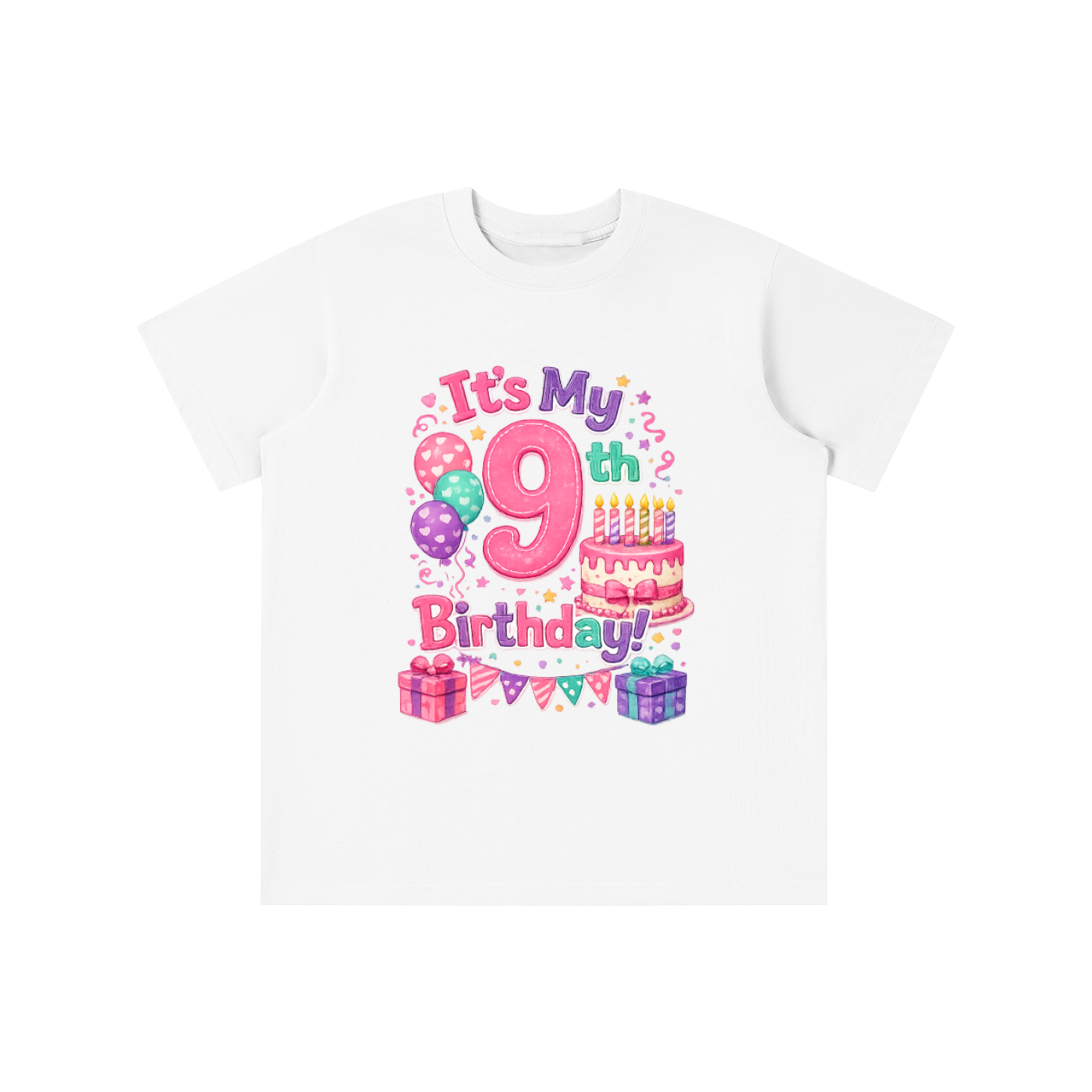 Girls 9th Birthday T-shirt