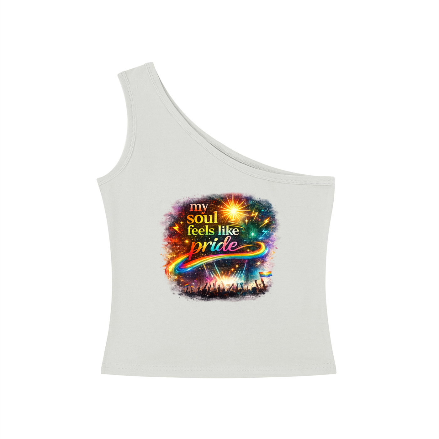 Women's One-Shoulder Pride T-Shirt