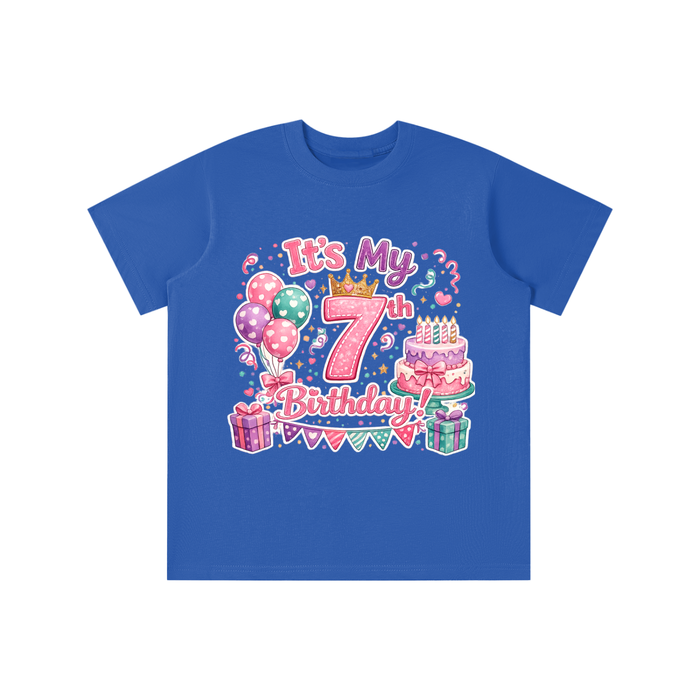 Camiseta de 7º cumpleaños para niña